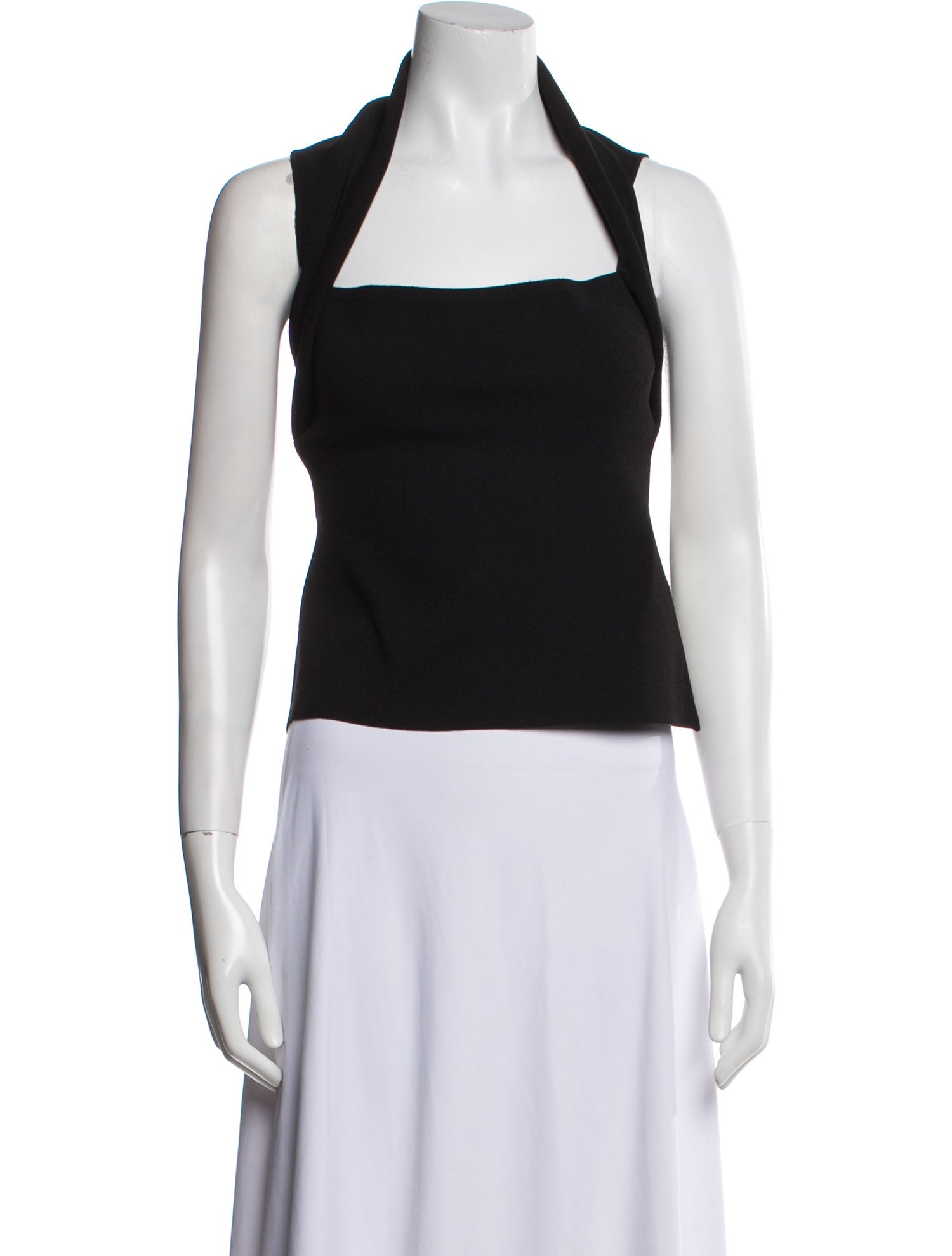 Nanushka Square Neckline Sleeveless Crop Top
