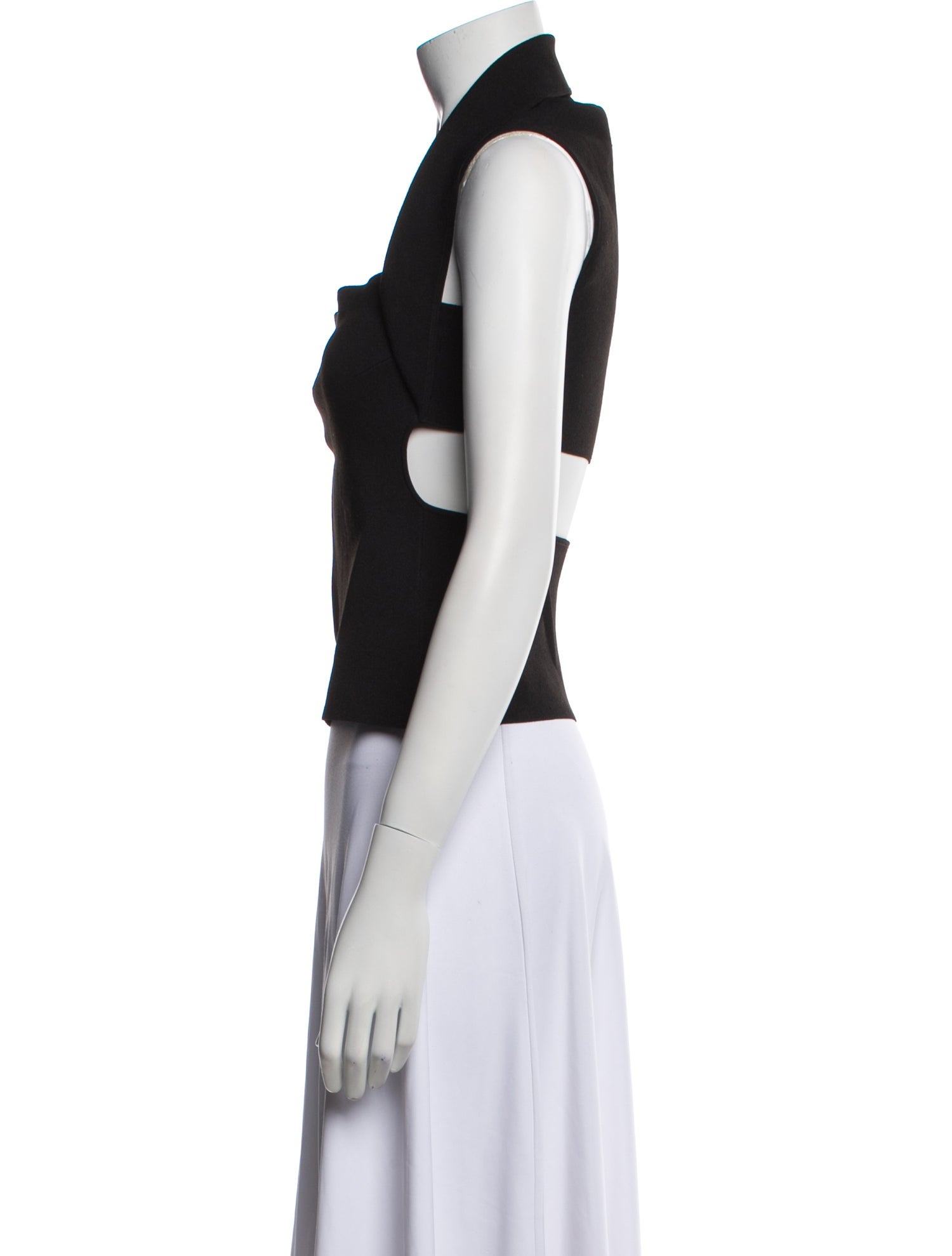 Nanushka Square Neckline Sleeveless Crop Top
