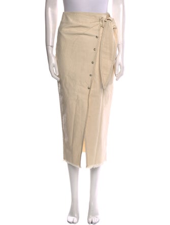 Nanushka Raw-Edge Trim Midi Length Skirt