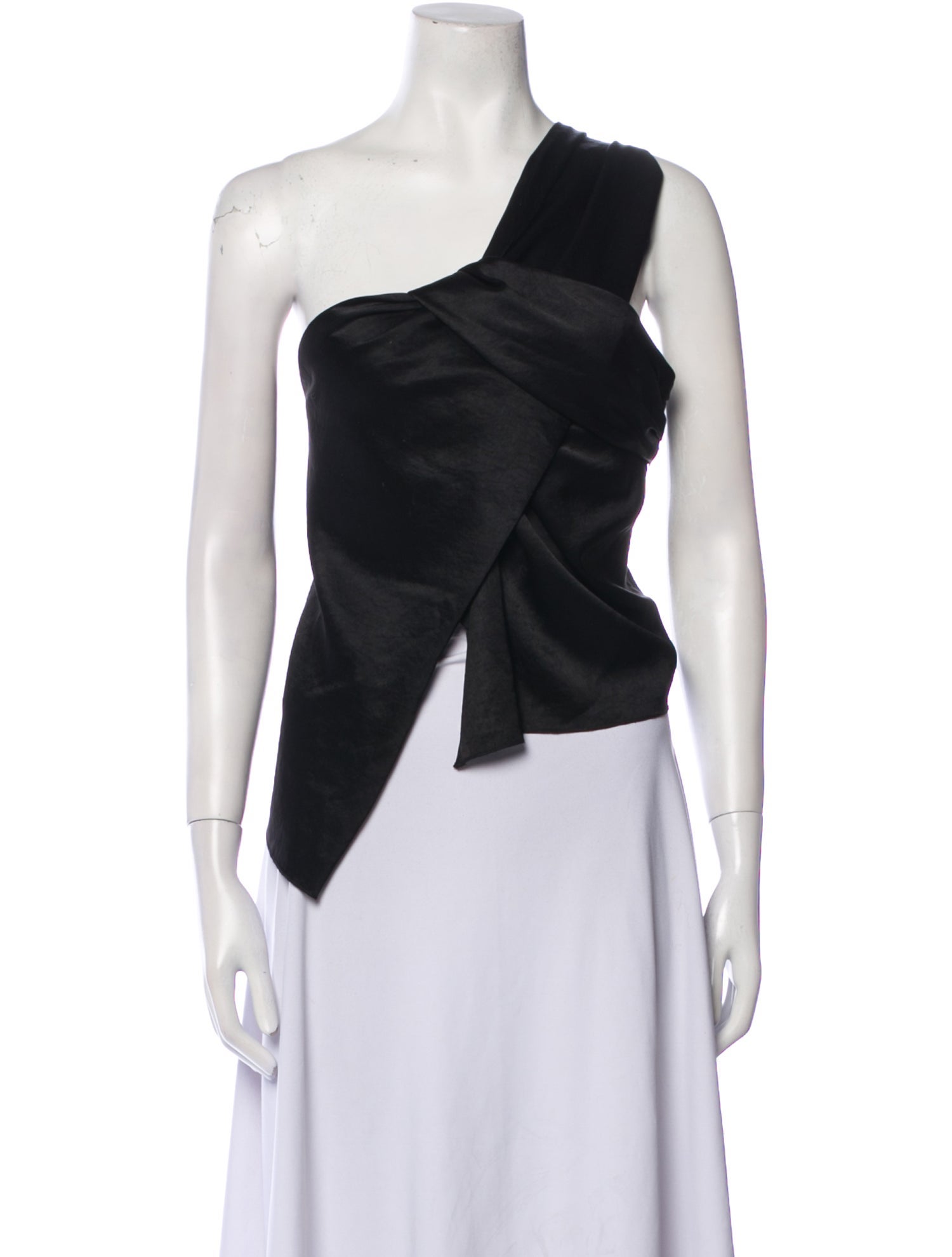 Nanushka One-Shoulder Sleeveless Crop Top