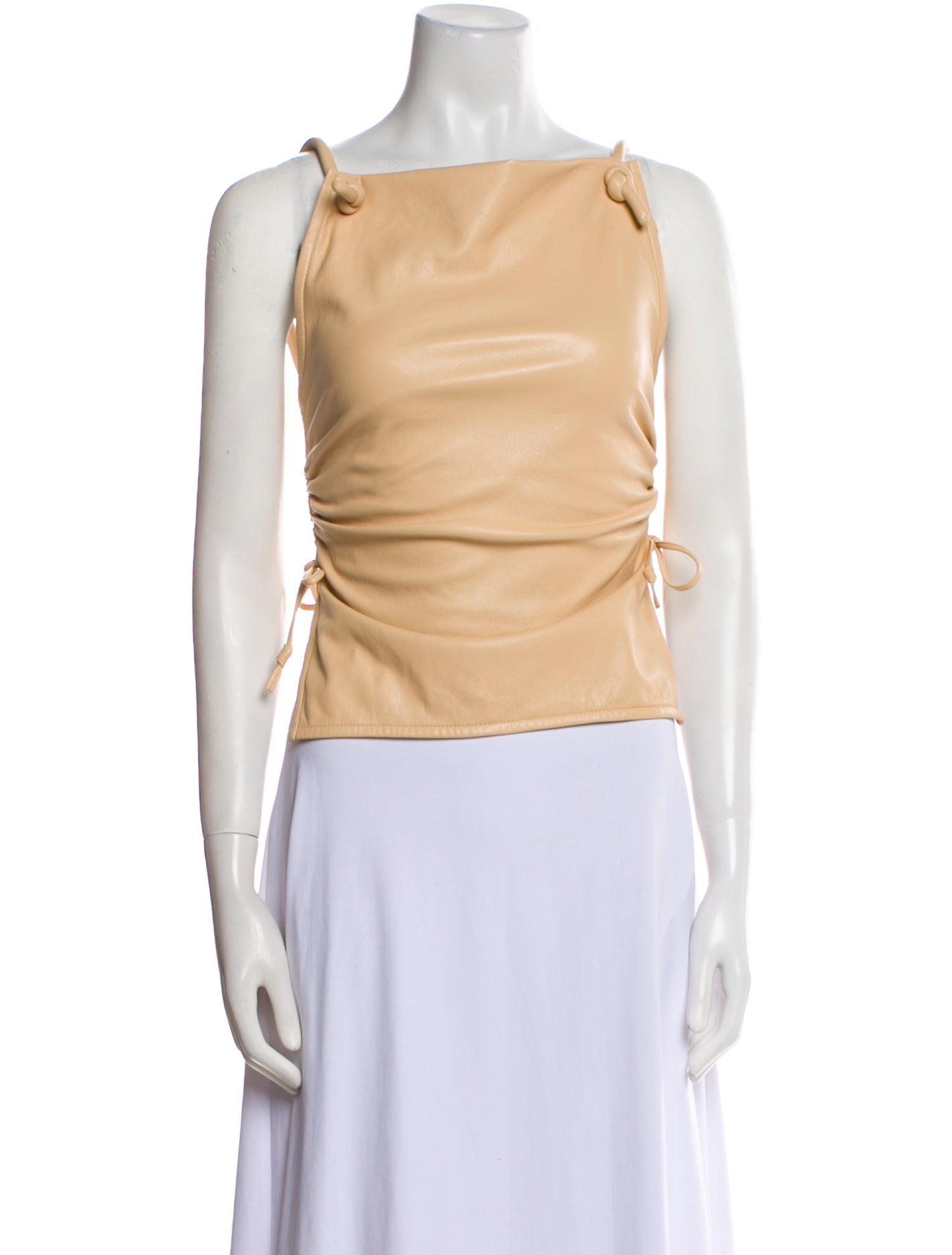 Nanushka Square Neckline Sleeveless Crop Top