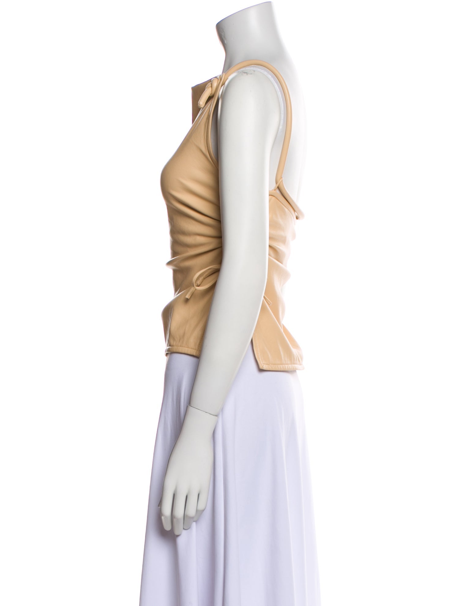 Nanushka Square Neckline Sleeveless Crop Top