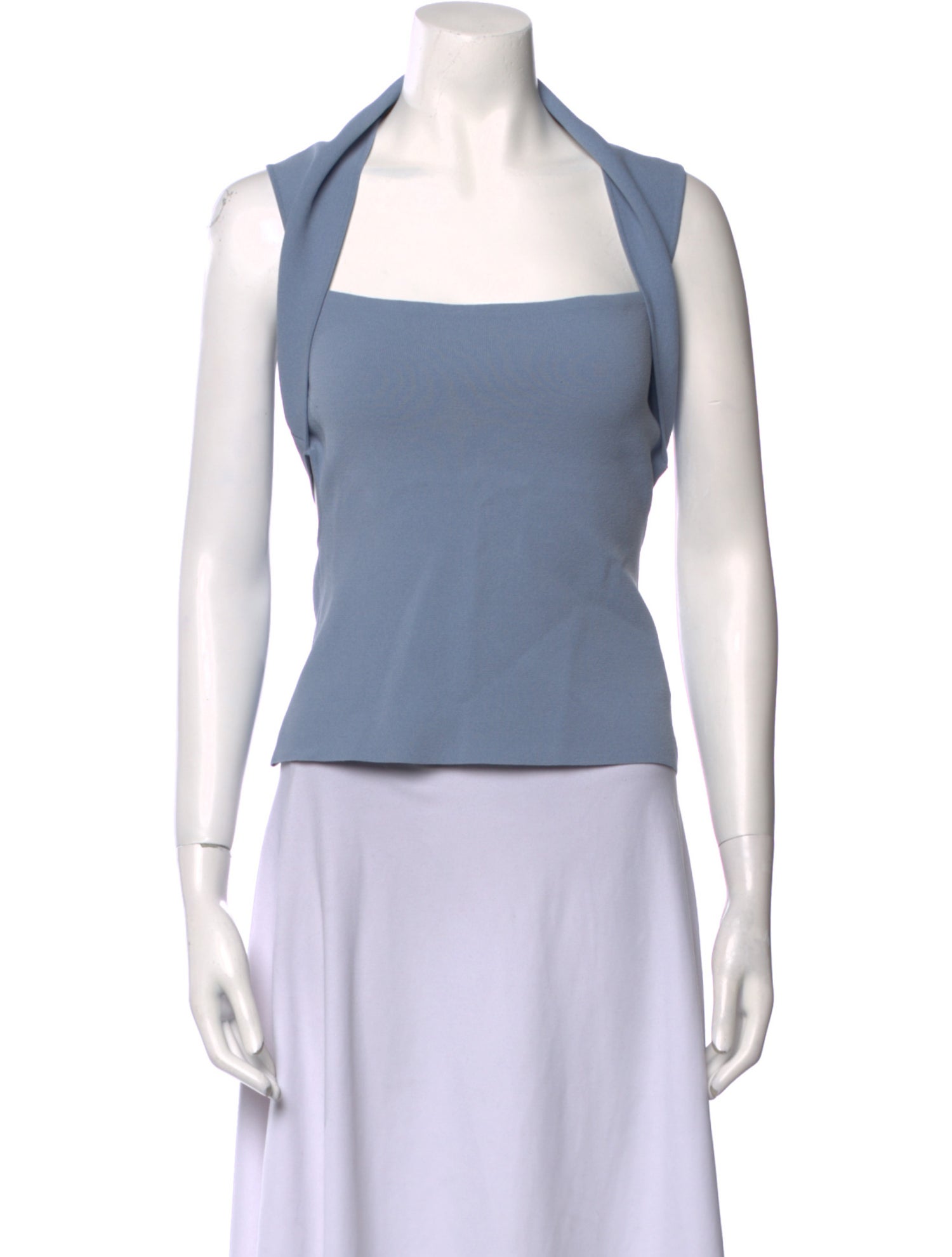 Nanushka Square Neckline Sleeveless Crop Top