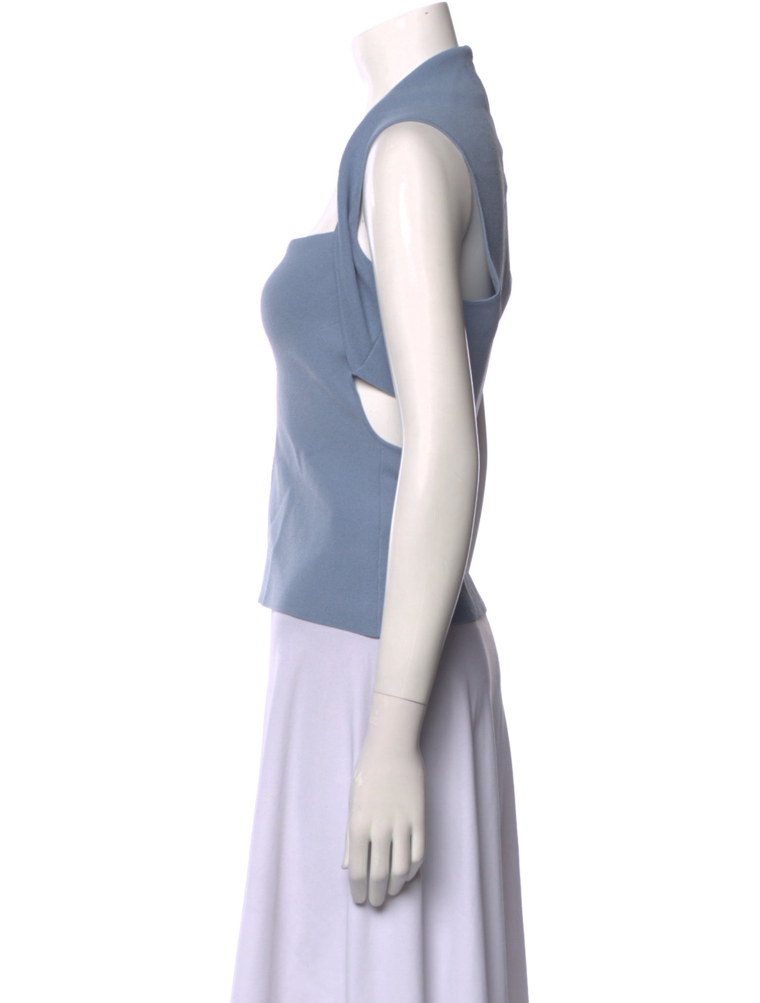 Nanushka Square Neckline Sleeveless Crop Top