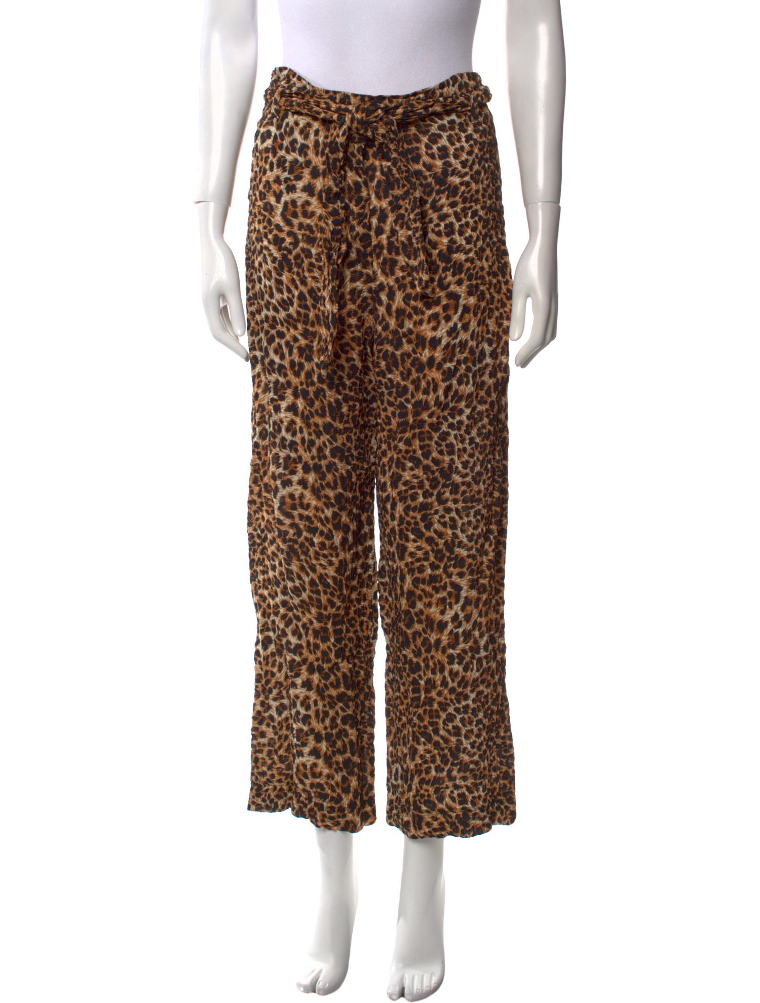Nanushka Animal Print Wide Leg Pants