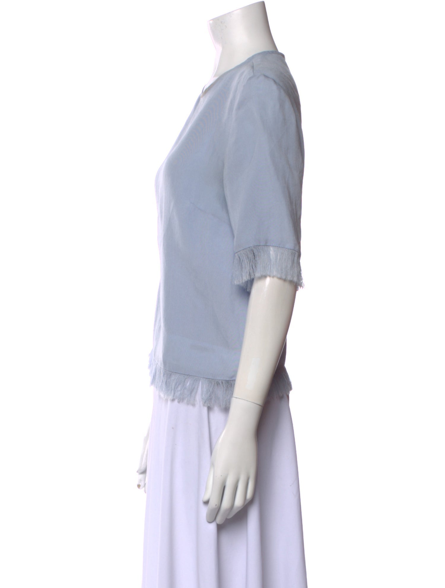 Nanushka Crew Neck Three-Quarter Sleeve Top