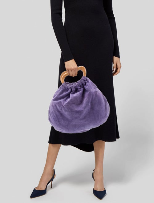 Nanushka Suede Top Handle Bag