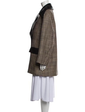 Nanushka Plaid Print Peacoat