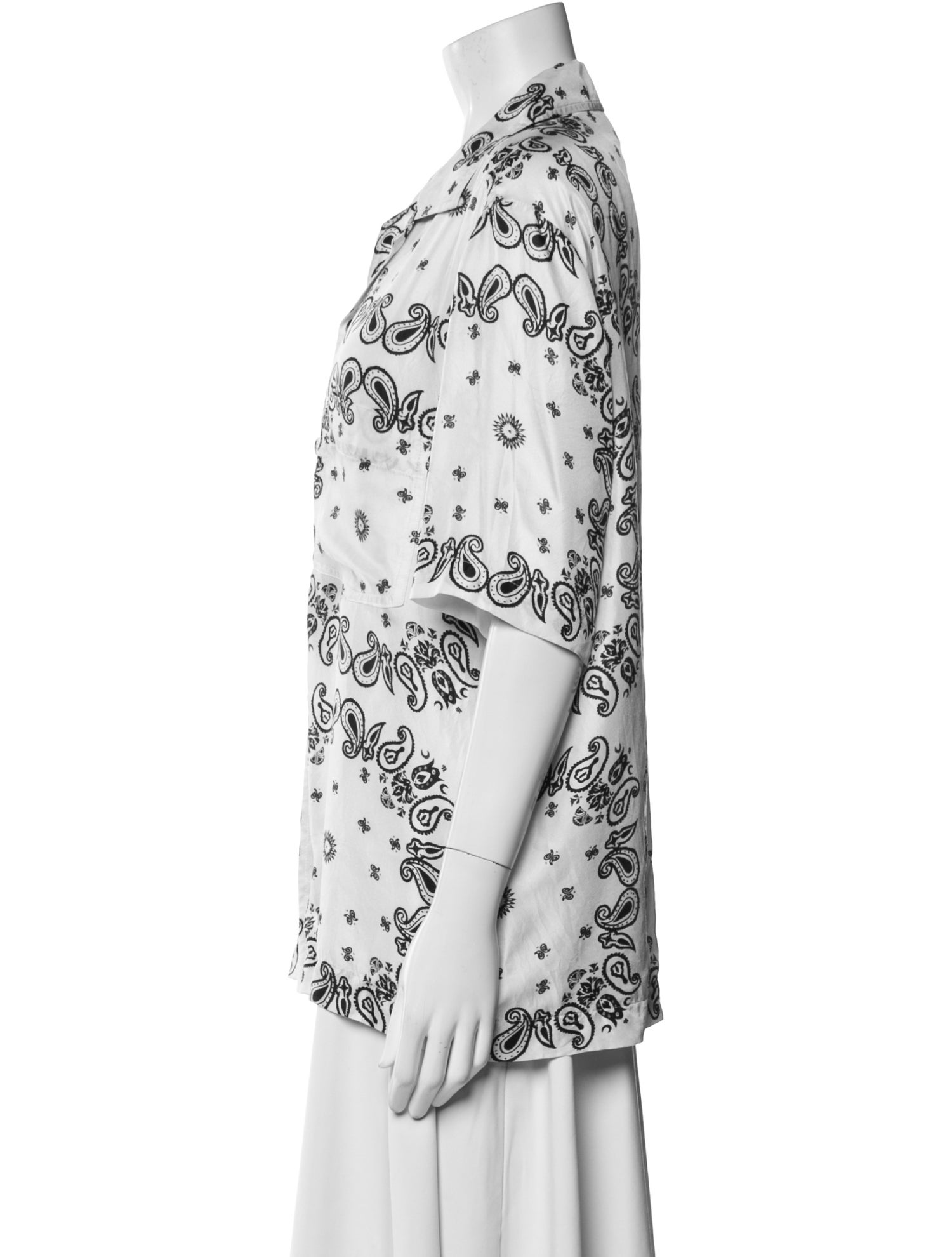 Nanushka Silk Printed Button-Up Top