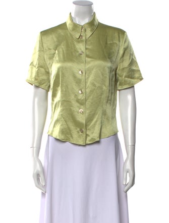Nanushka Short Sleeve Button-Up Top