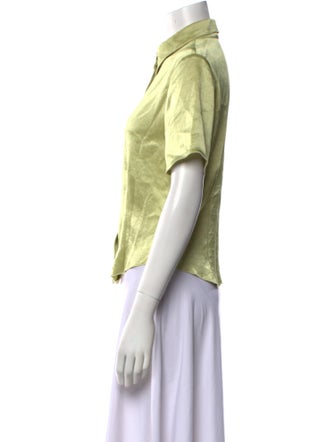 Nanushka Short Sleeve Button-Up Top