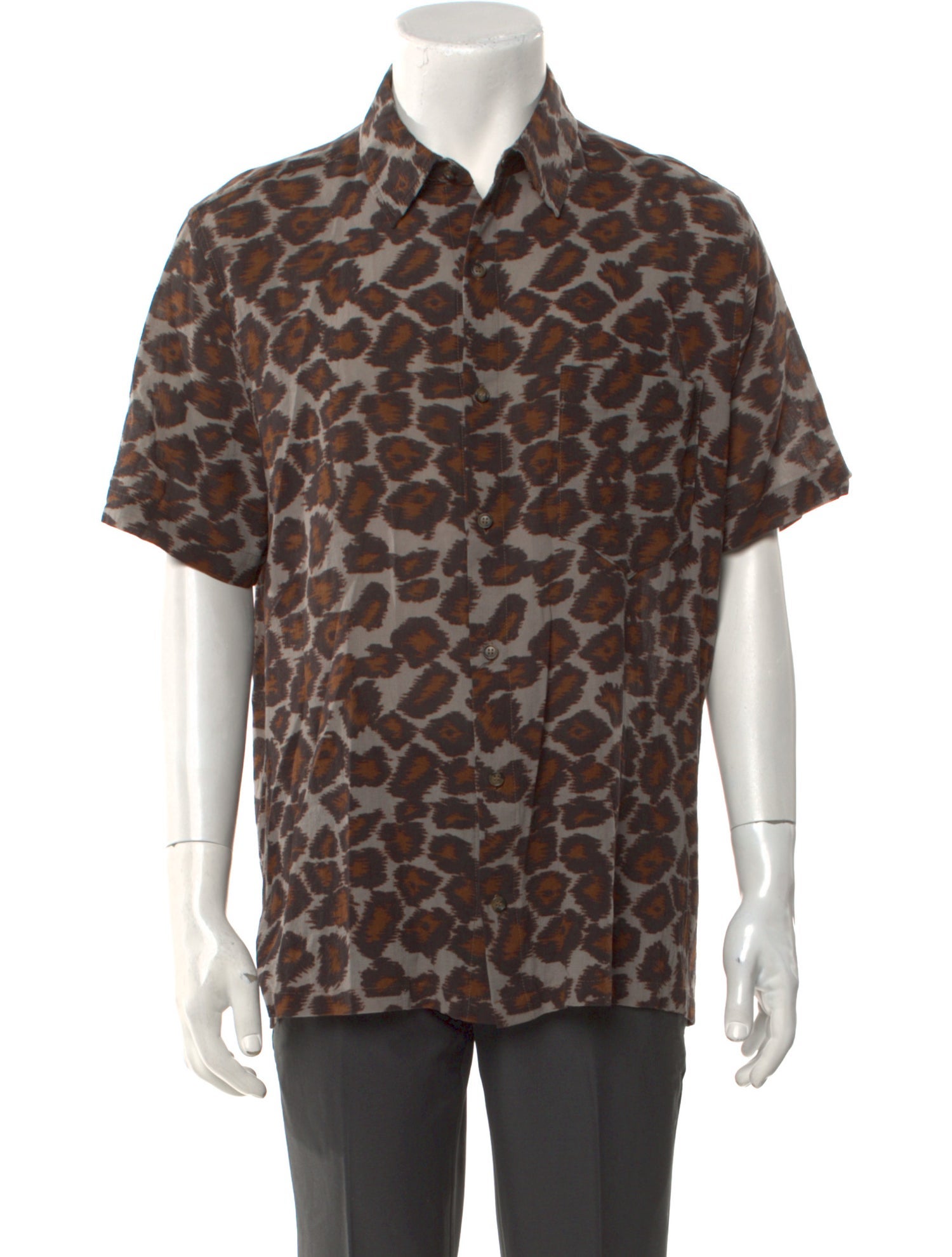 Nanushka Animal Print Short Sleeve Shirt