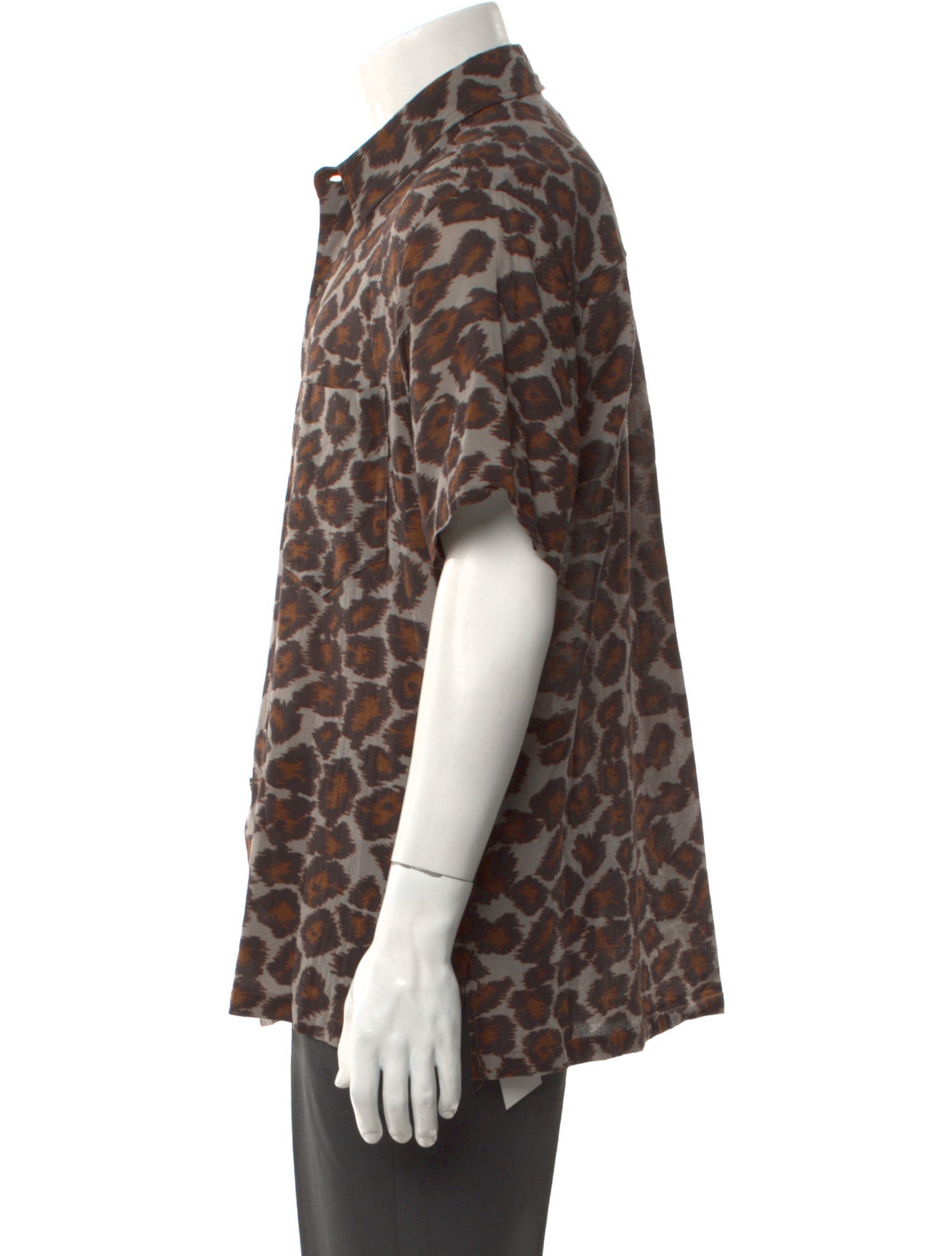 Nanushka Animal Print Short Sleeve Shirt