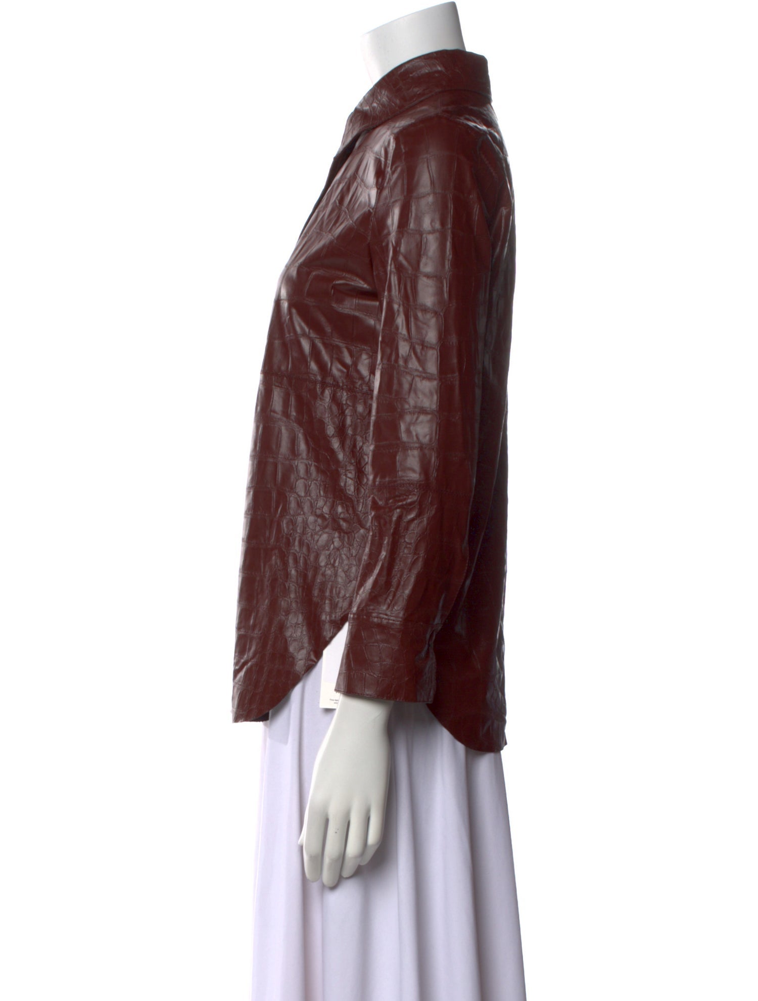 Nanushka Three-Quarter Sleeve Button-Up Top