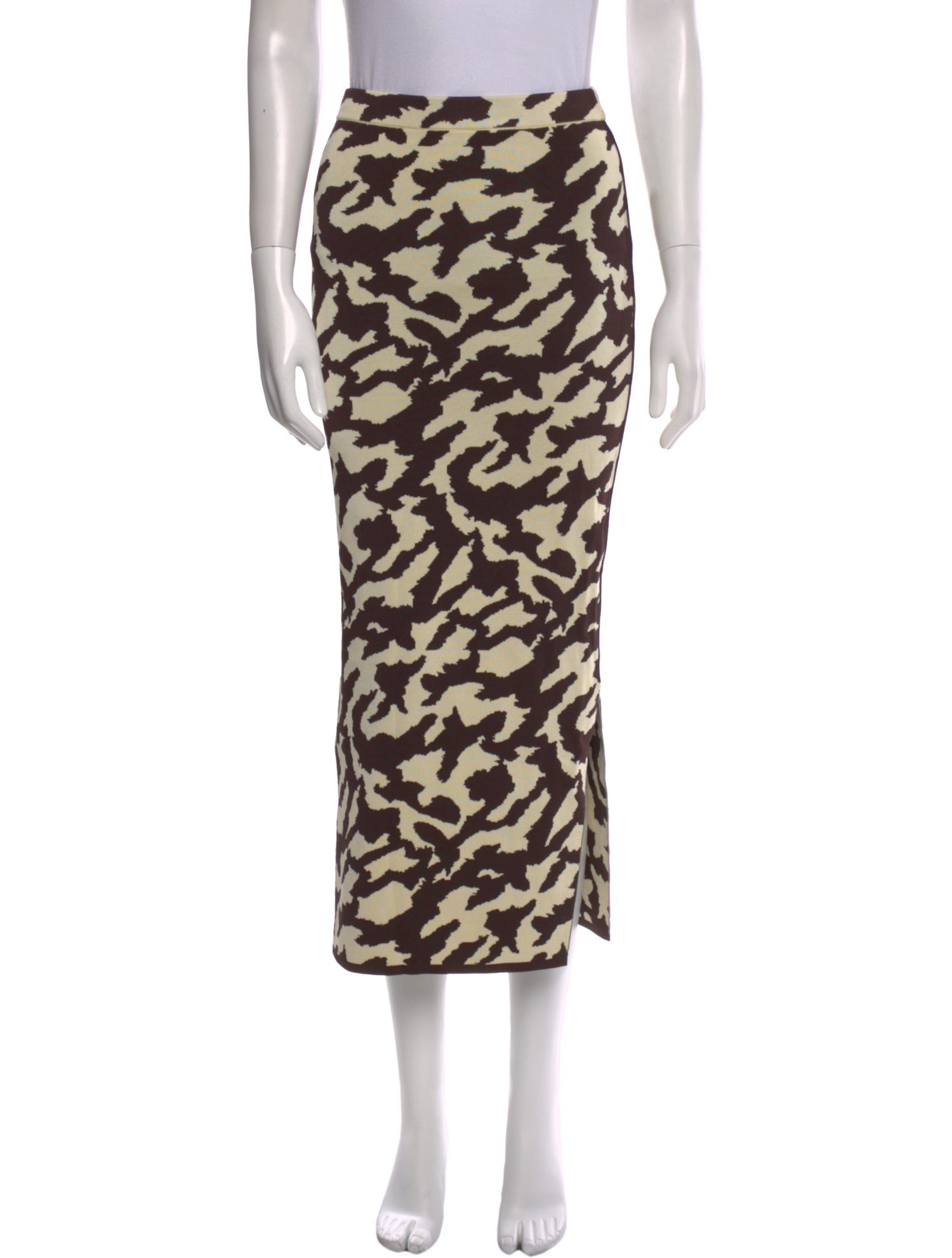 Nanushka Animal Print Midi Length Skirt