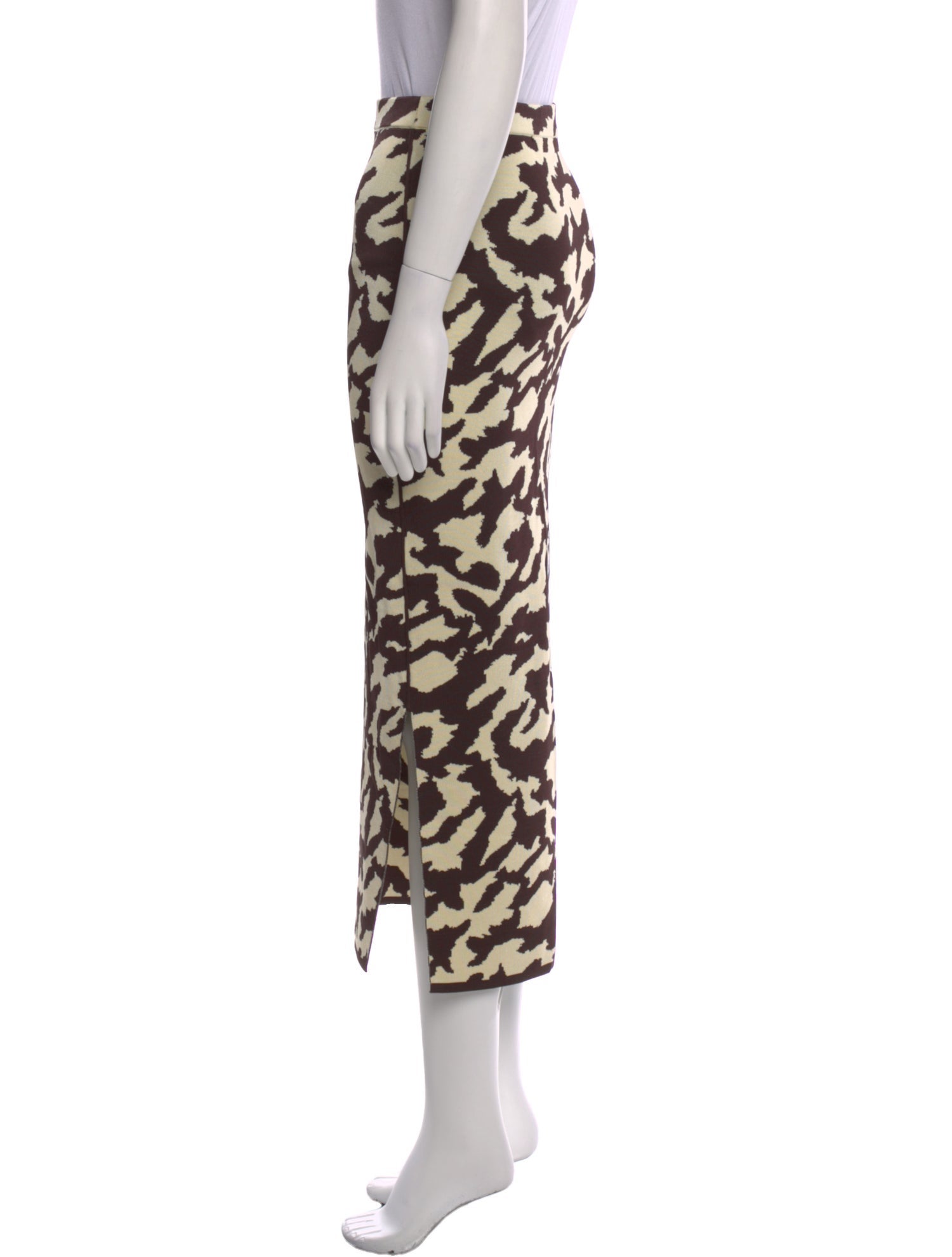 Nanushka Animal Print Midi Length Skirt