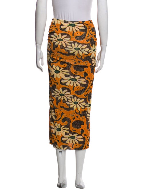 Nanushka Floral Print Midi Length Skirt