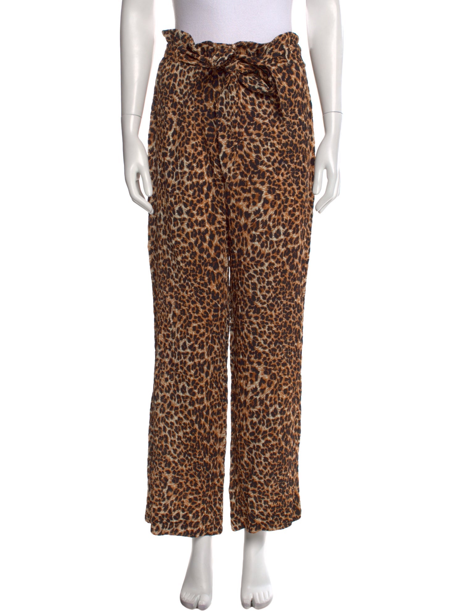 Nanushka Animal Print Wide Leg Pants