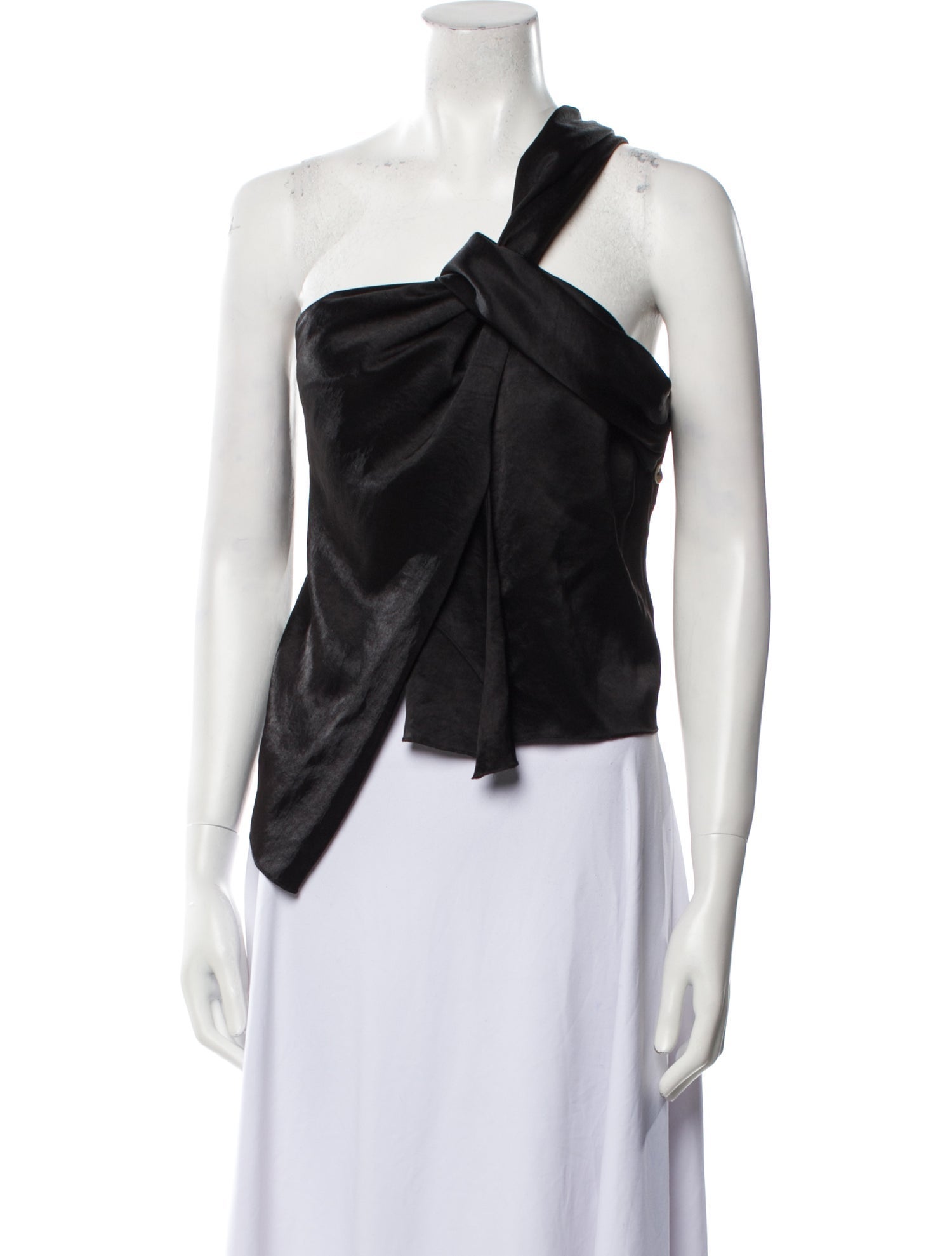 Nanushka One-Shoulder Sleeveless Crop Top