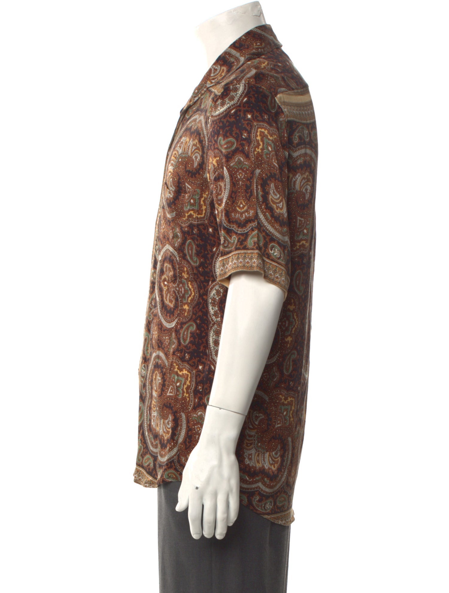 Nanushka Paisley Print Short Sleeve Shirt