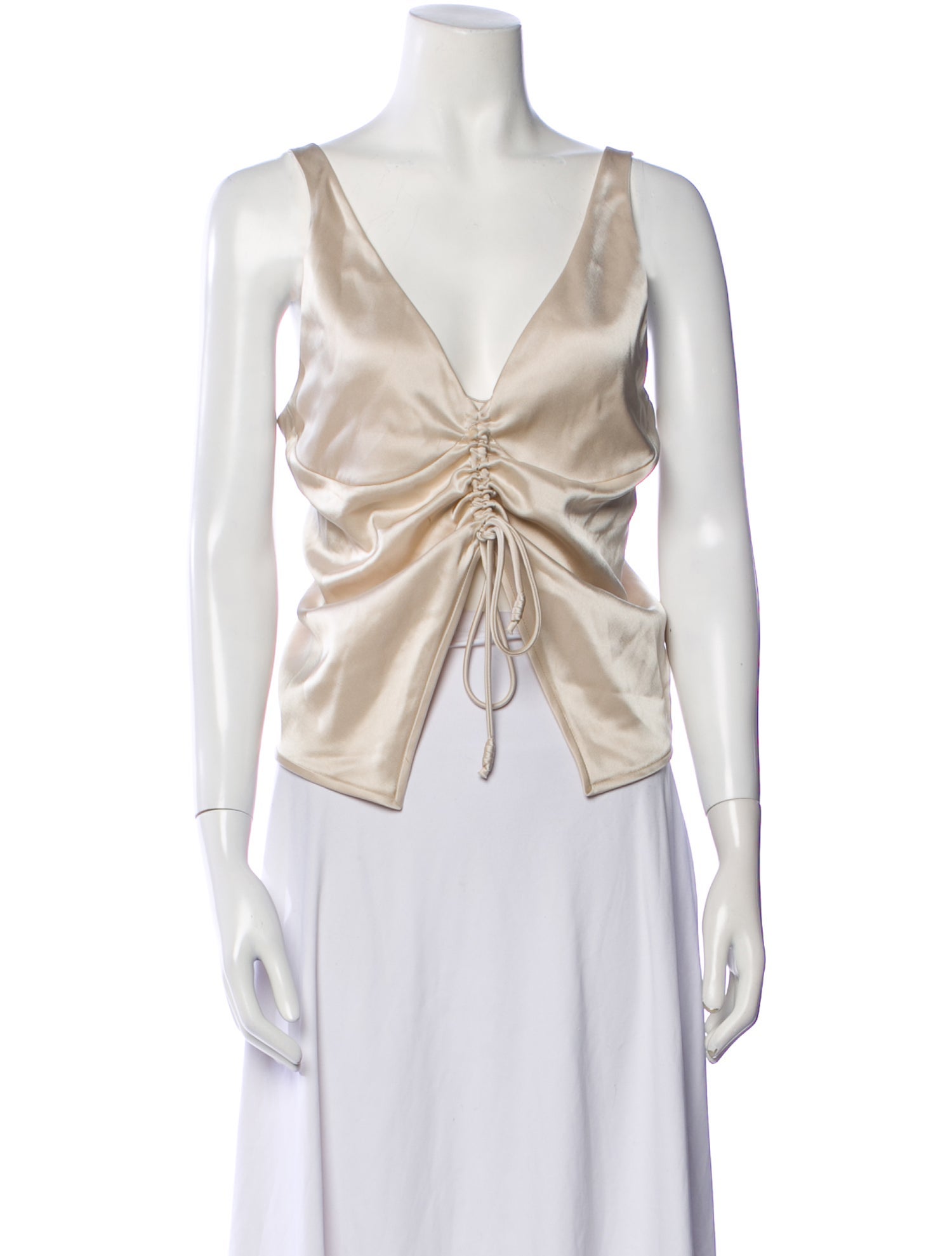 Nanushka V-Neck Sleeveless Crop Top