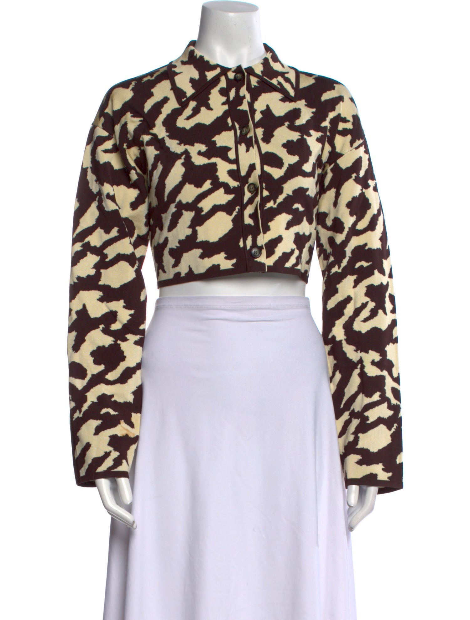 Nanushka Animal Print Crew Neck Sweater