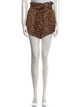 Nanushka Animal Print Mini Shorts