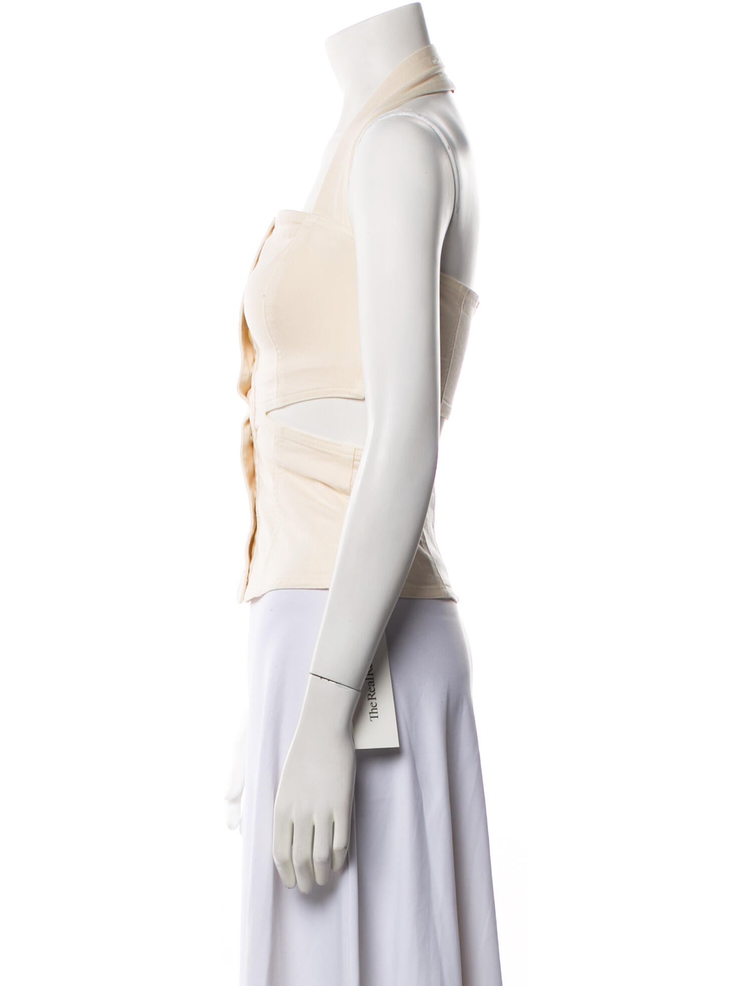 Nanushka Square Neckline Sleeveless Crop Top