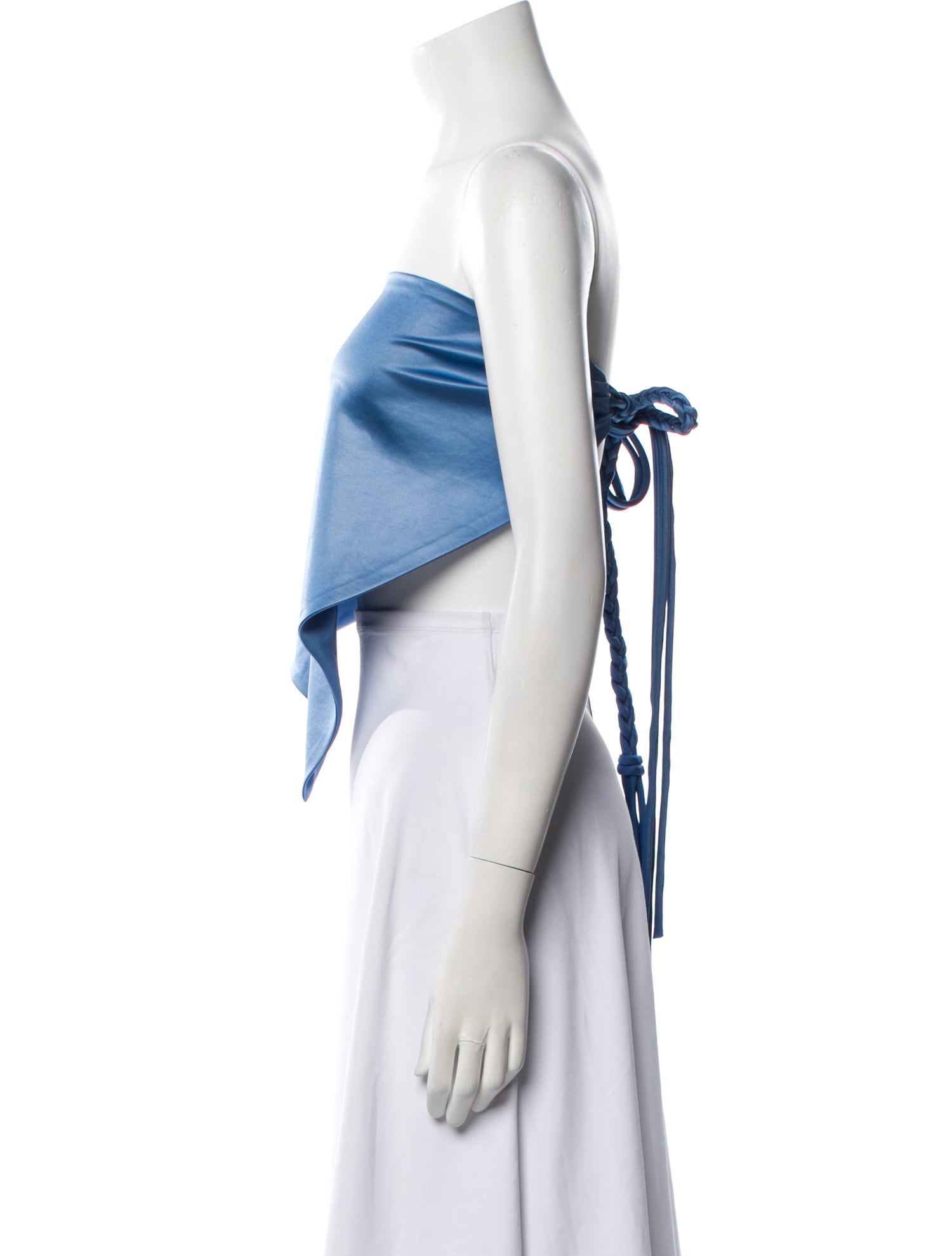 Nanushka Leather Strapless Crop Top