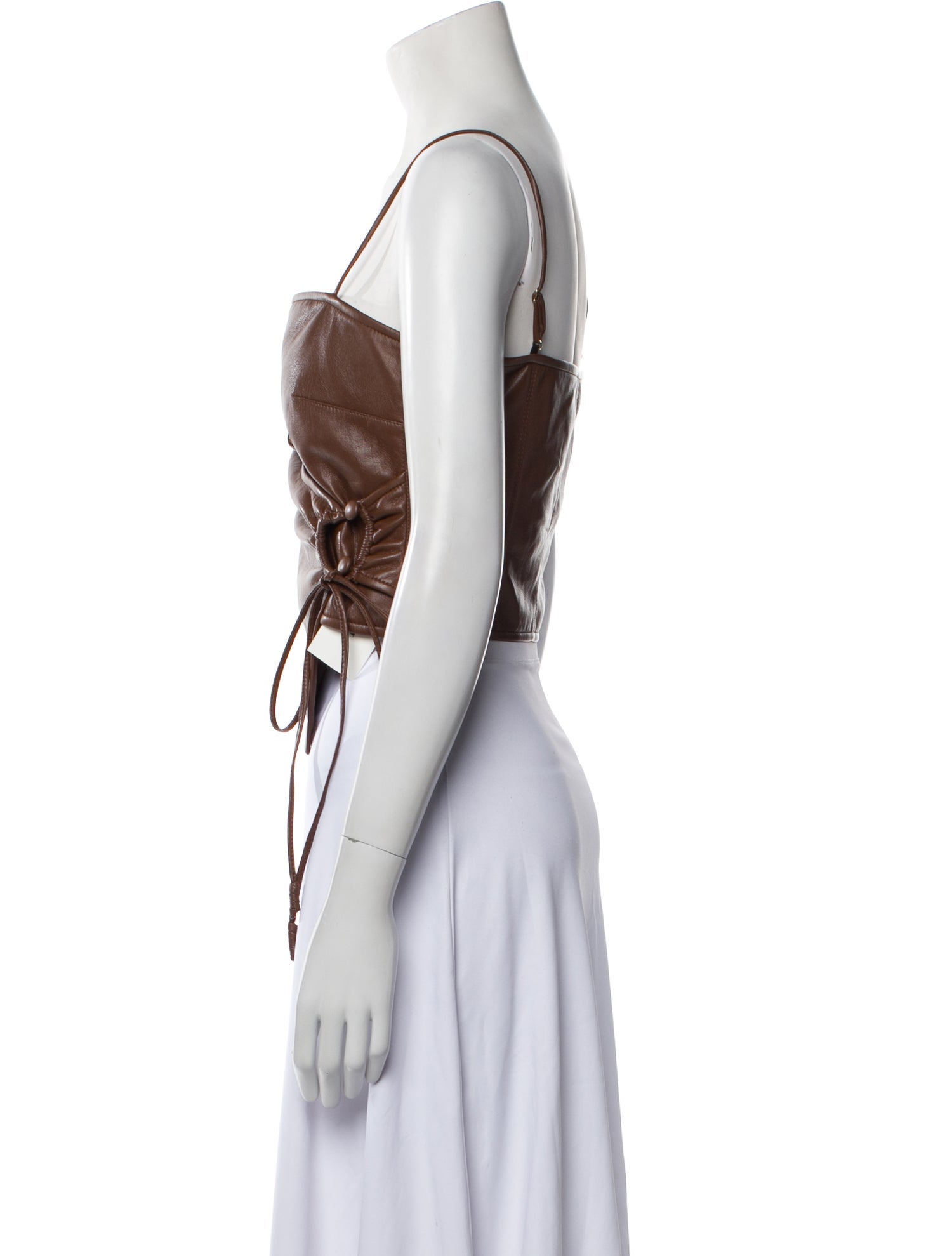 Nanushka Square Neckline Sleeveless Crop Top