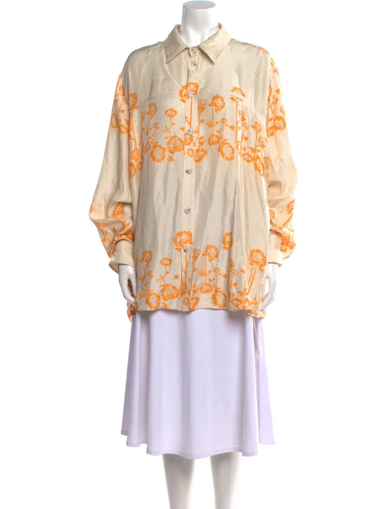 Nanushka Silk Graphic Print Tunic