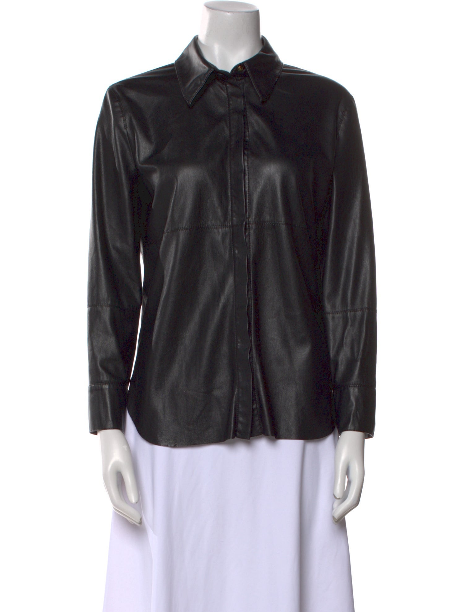 Nanushka Long Sleeve Button-Up Top