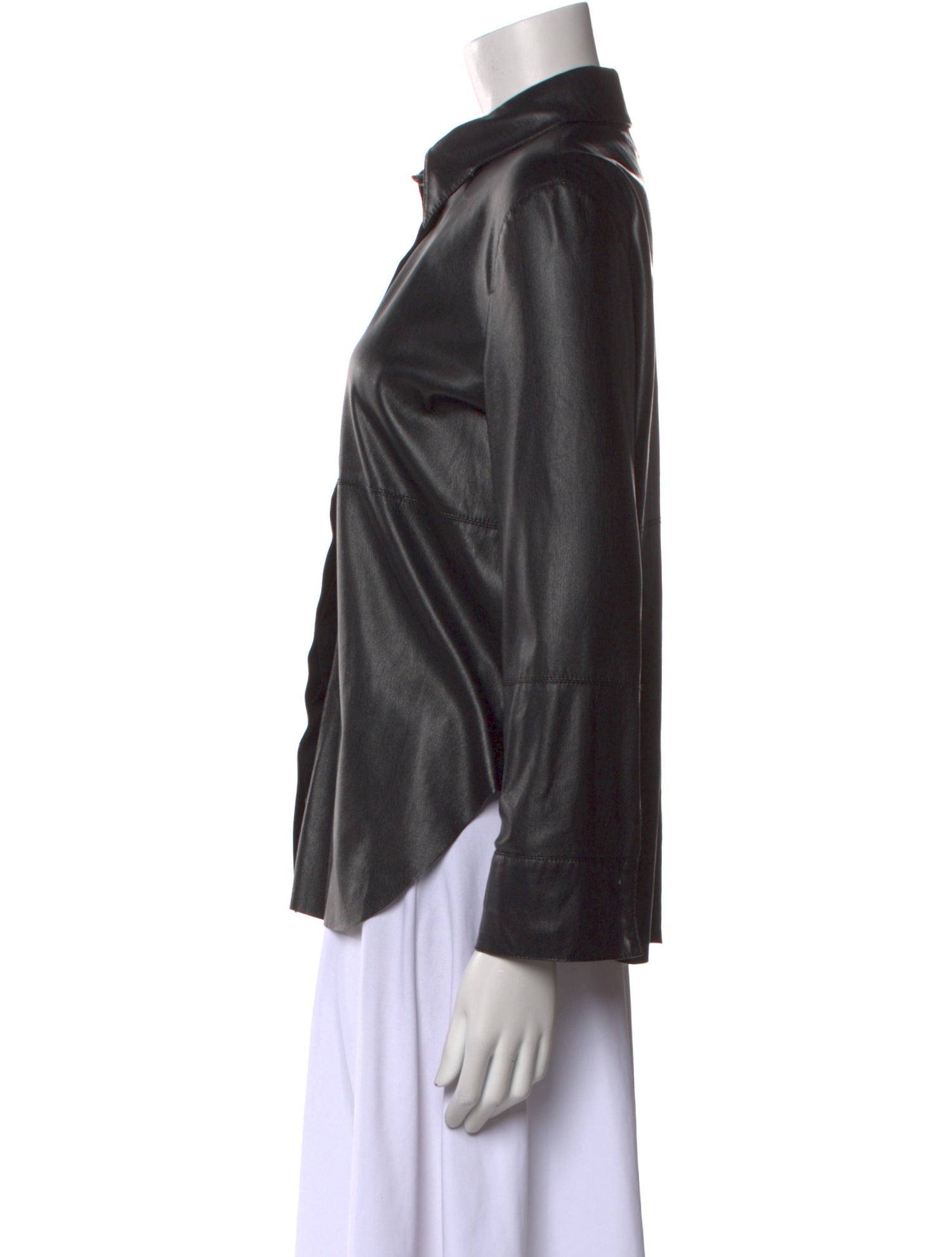 Nanushka Long Sleeve Button-Up Top