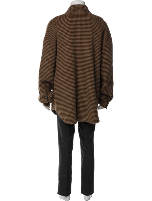 Nanushka Wool Houndstooth Print Parka