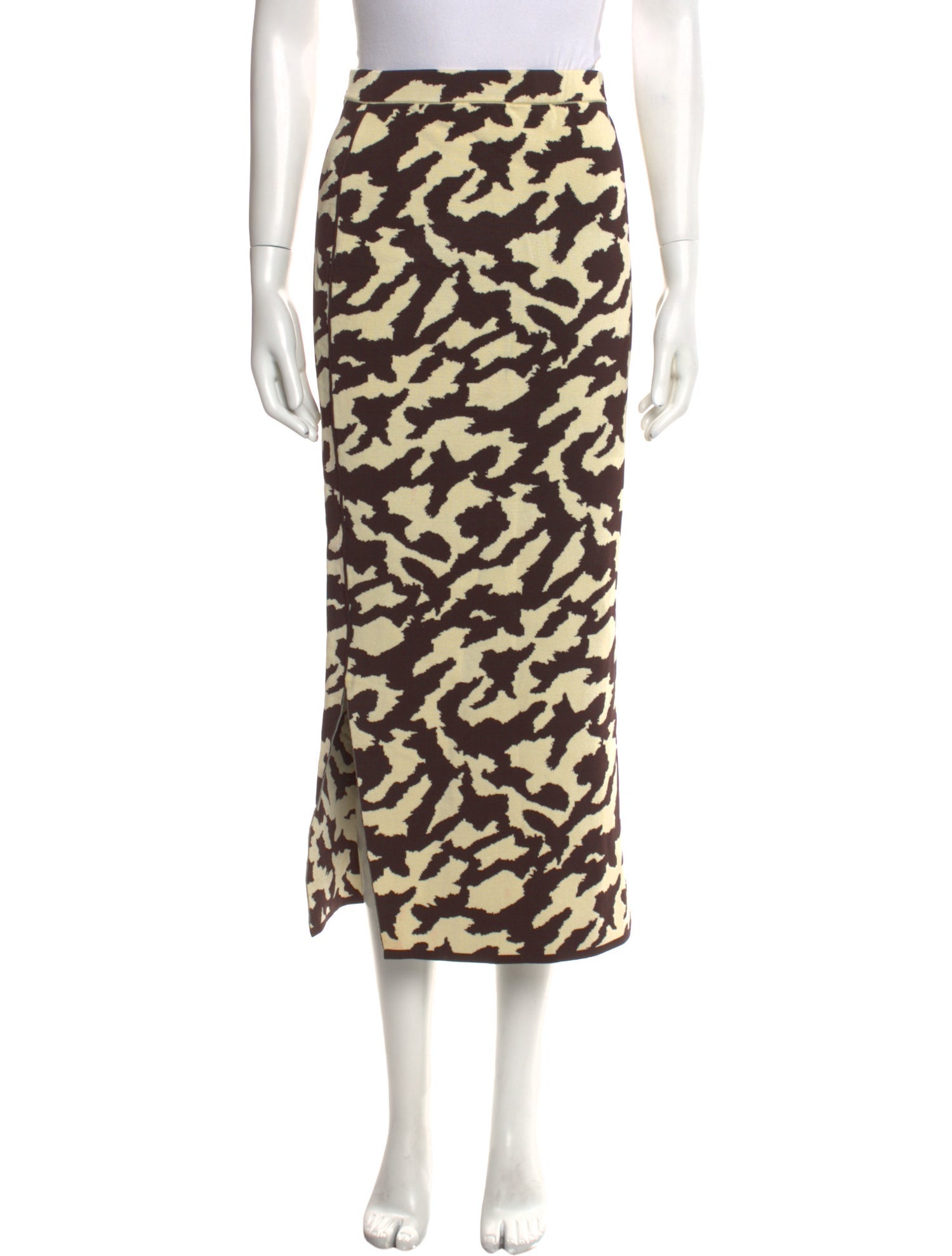 Nanushka Animal Print Midi Length Skirt