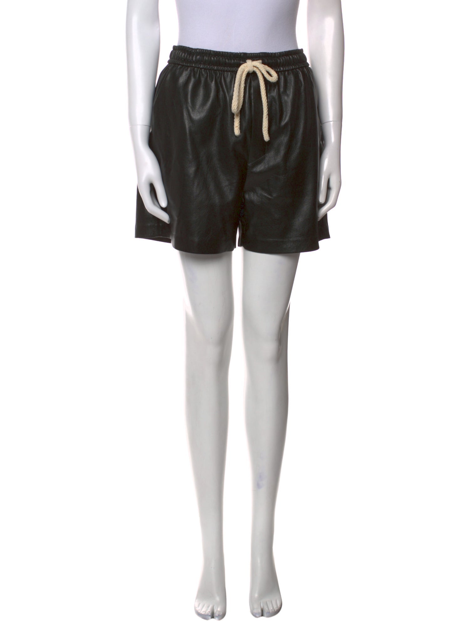 Nanushka Faux Leather Knee-Length Shorts