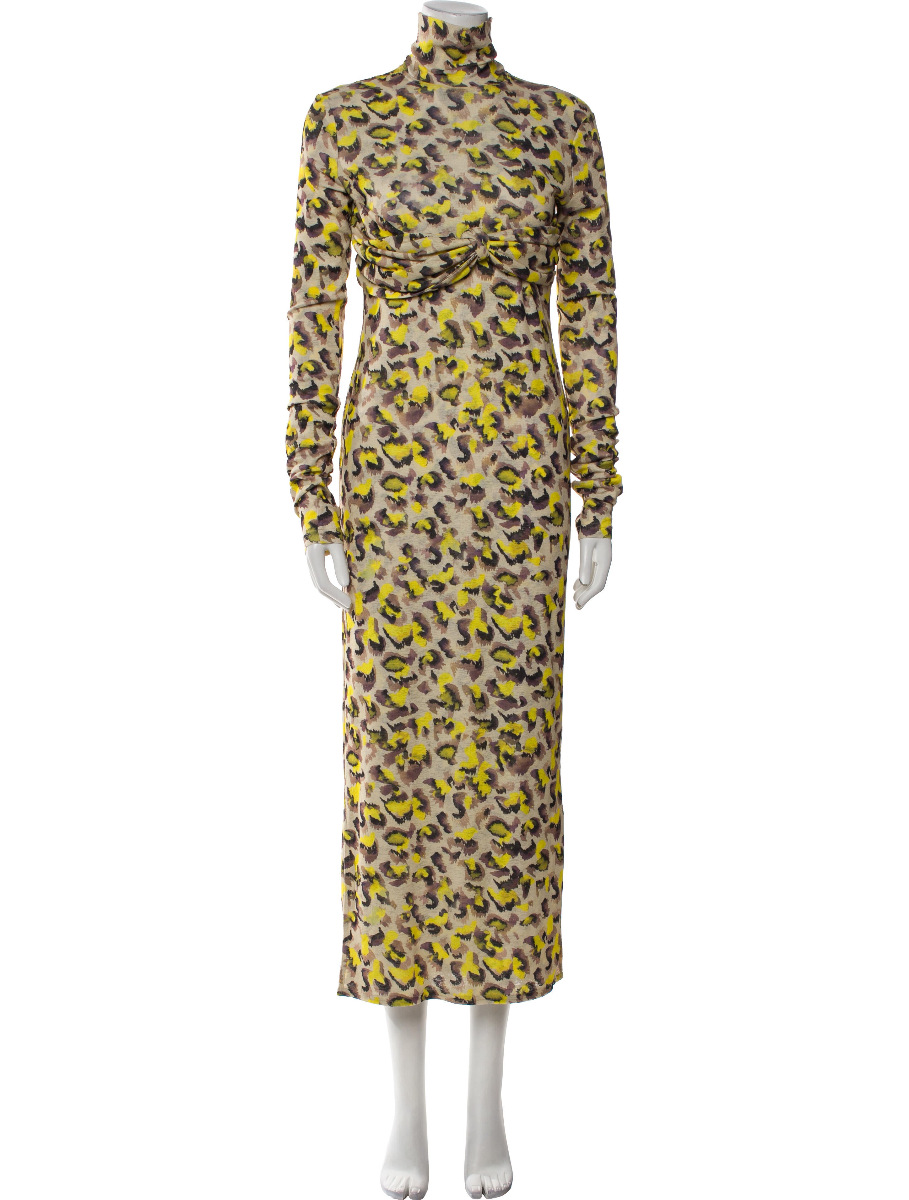 Nanushka Animal Print Long Dress