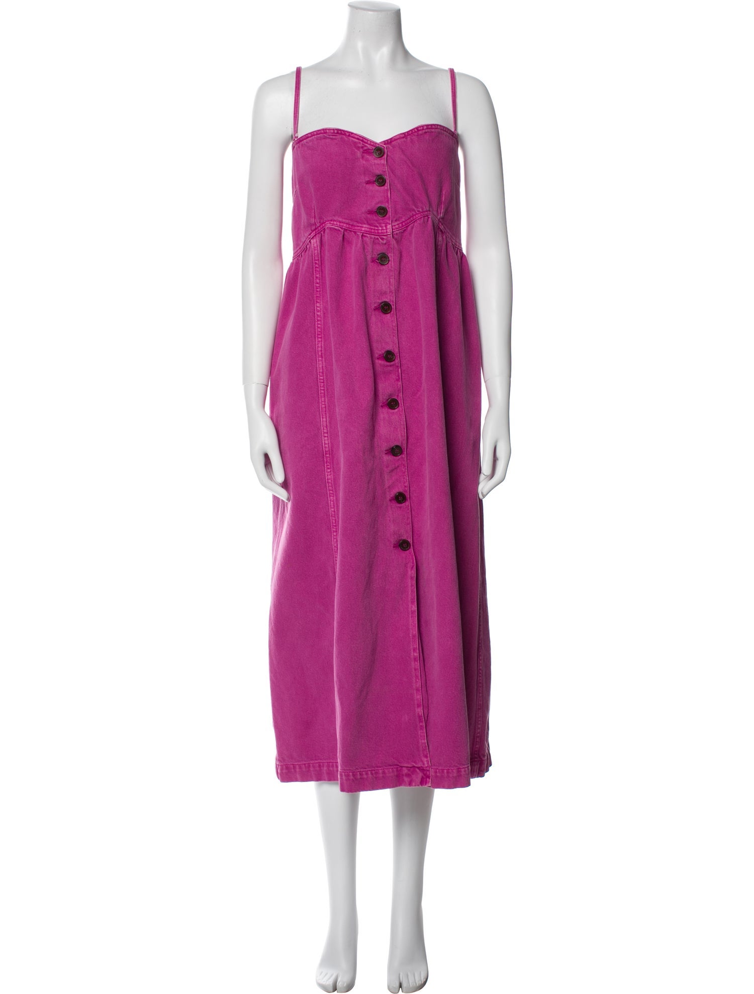 Nanushka Square Neckline Midi Length Dress