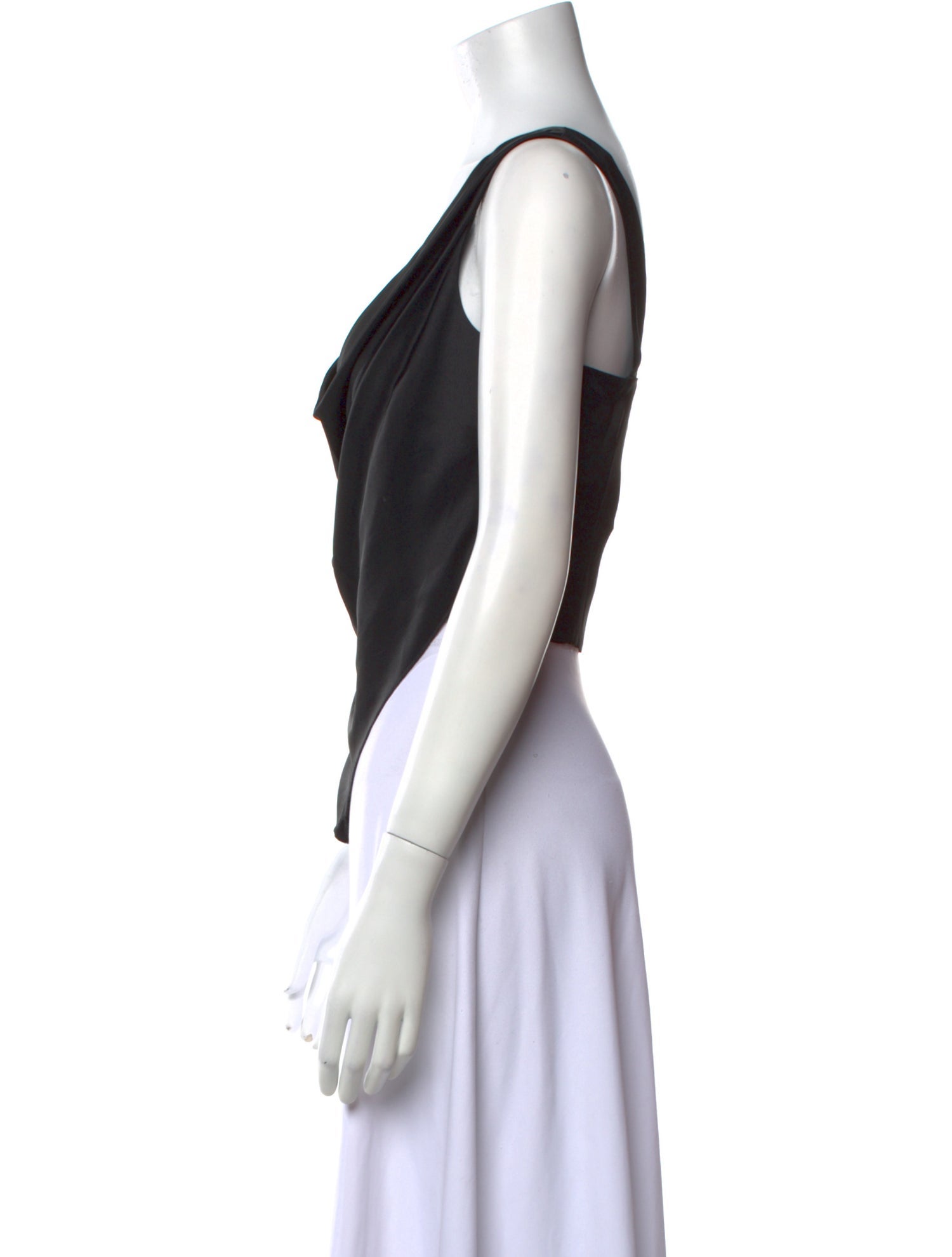Nanushka Cowl Neck Sleeveless Crop Top