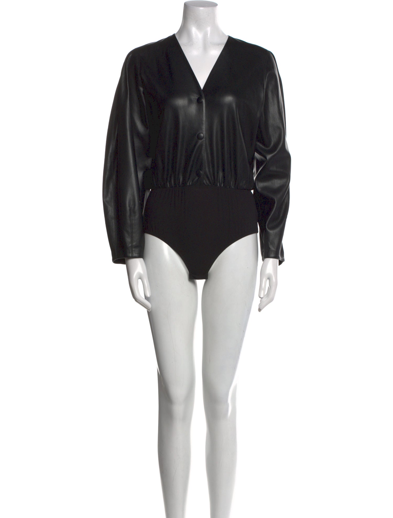 Nanushka V-Neck Long Sleeve Bodysuit