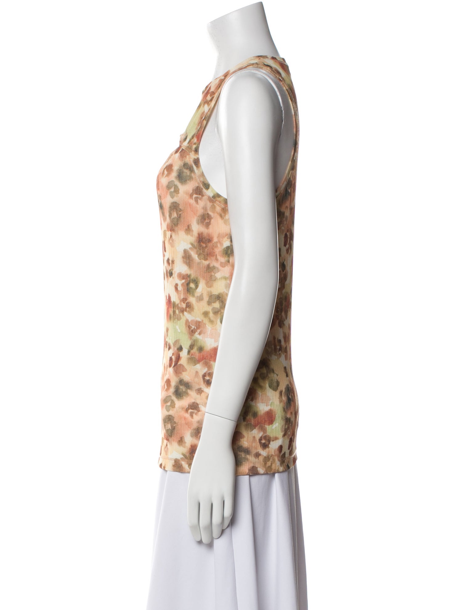 Nanushka Floral Print Scoop Neck Top