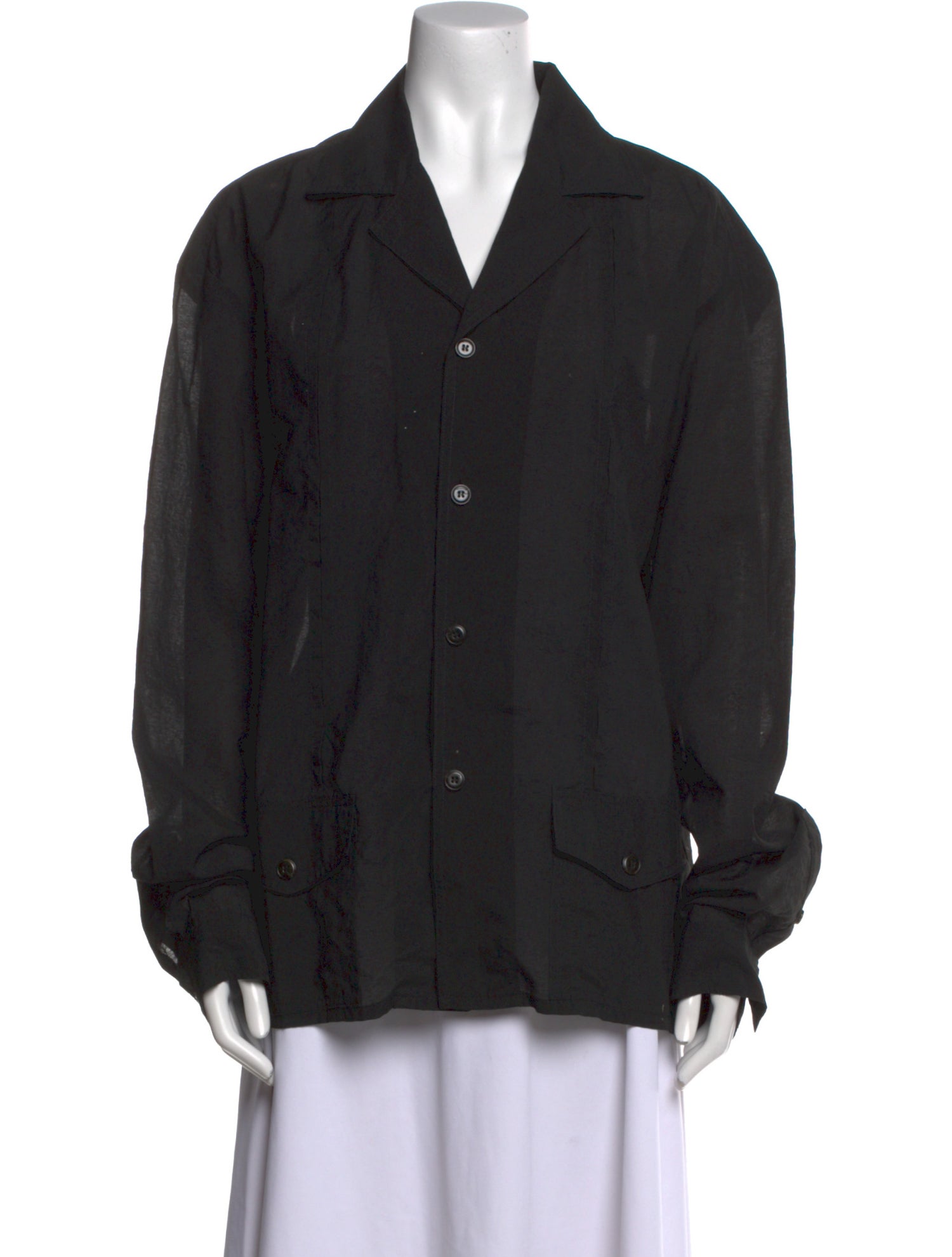 Nanushka Long Sleeve Button-Up Top