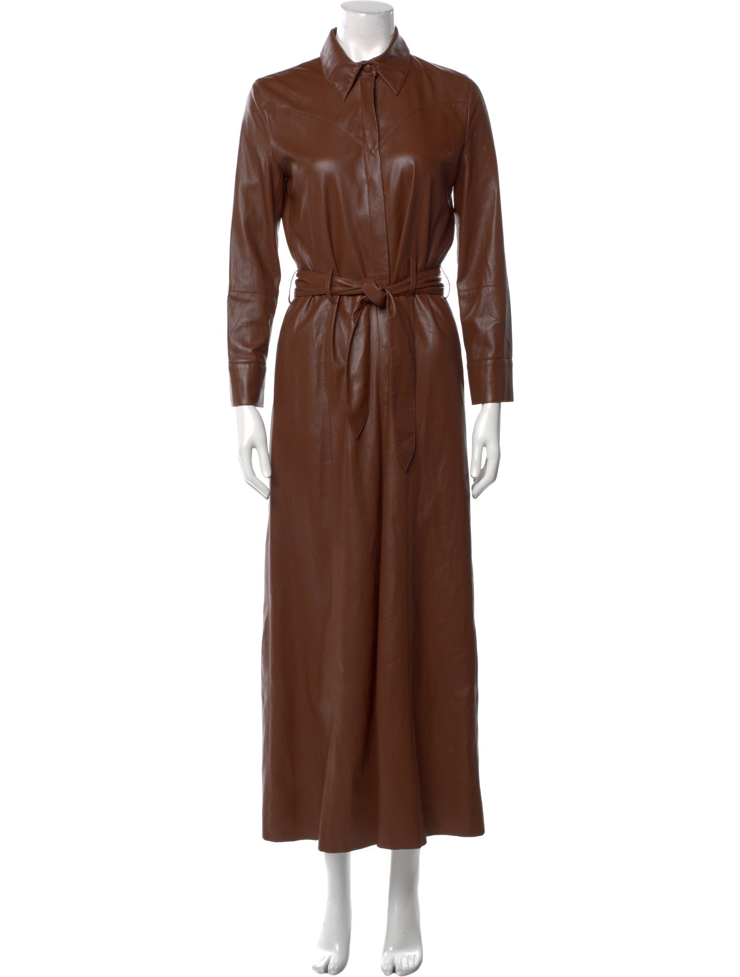 Nanushka Faux Leather Long Dress