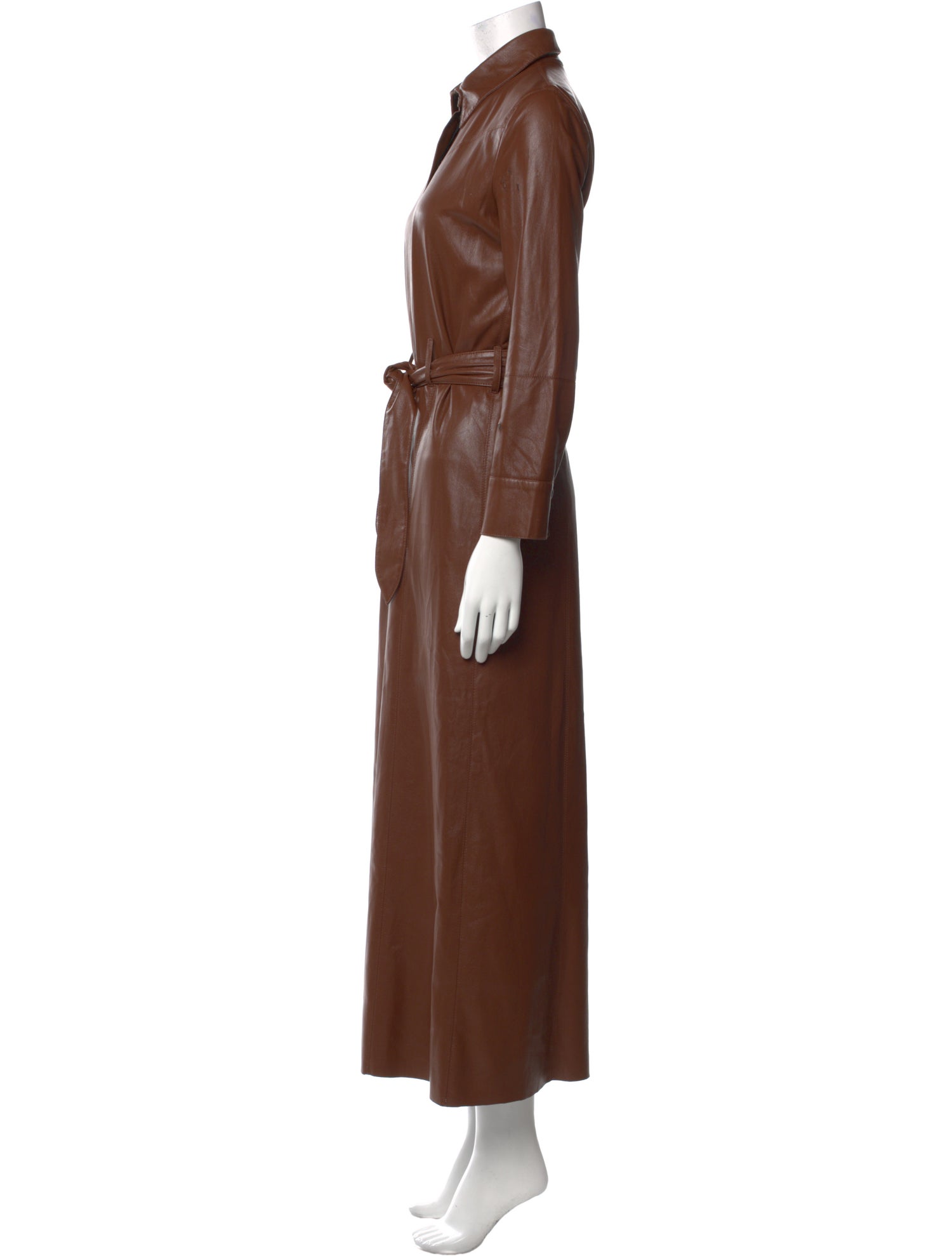 Nanushka Faux Leather Long Dress