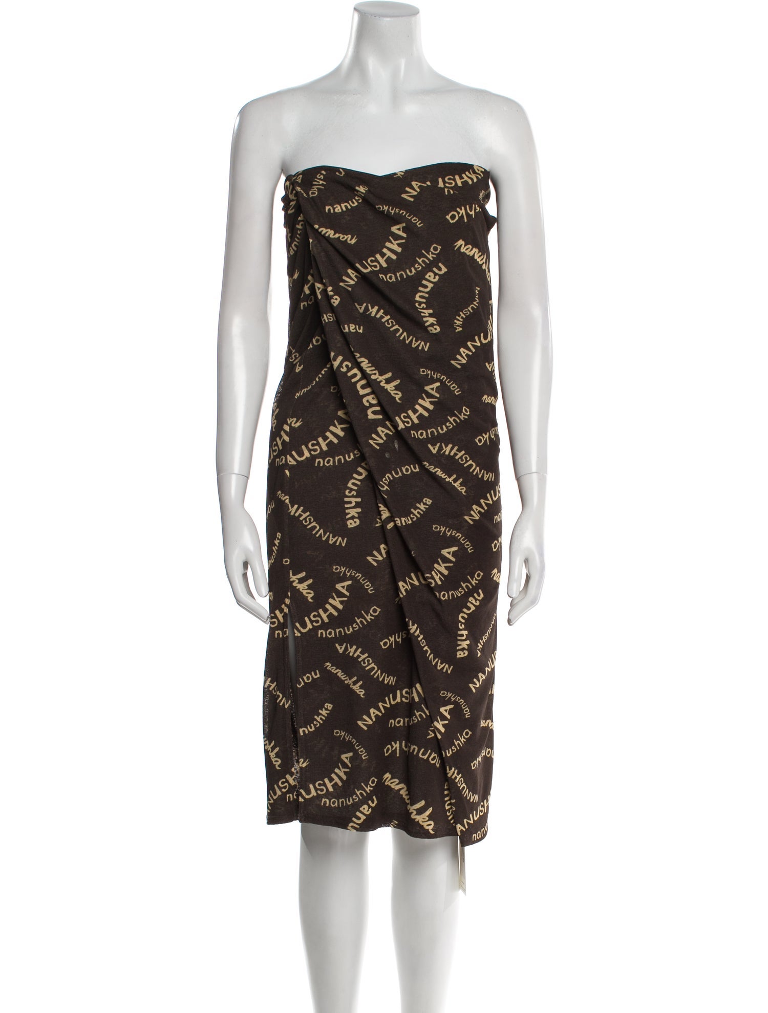 Nanushka Printed Knee-Length Dress