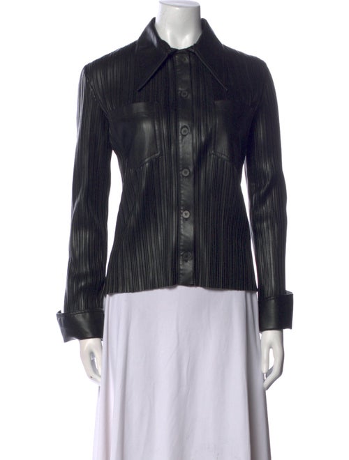 Nanushka Long Sleeve Button-Up Top