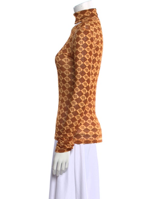 Nanushka Plaid Print Turtleneck Sweatshirt