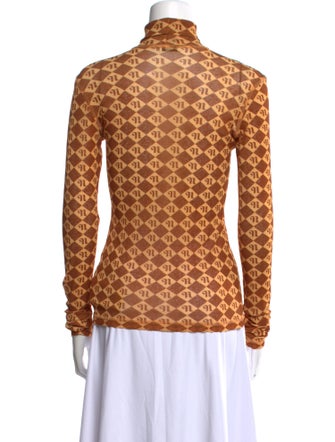 Nanushka Plaid Print Turtleneck Sweatshirt