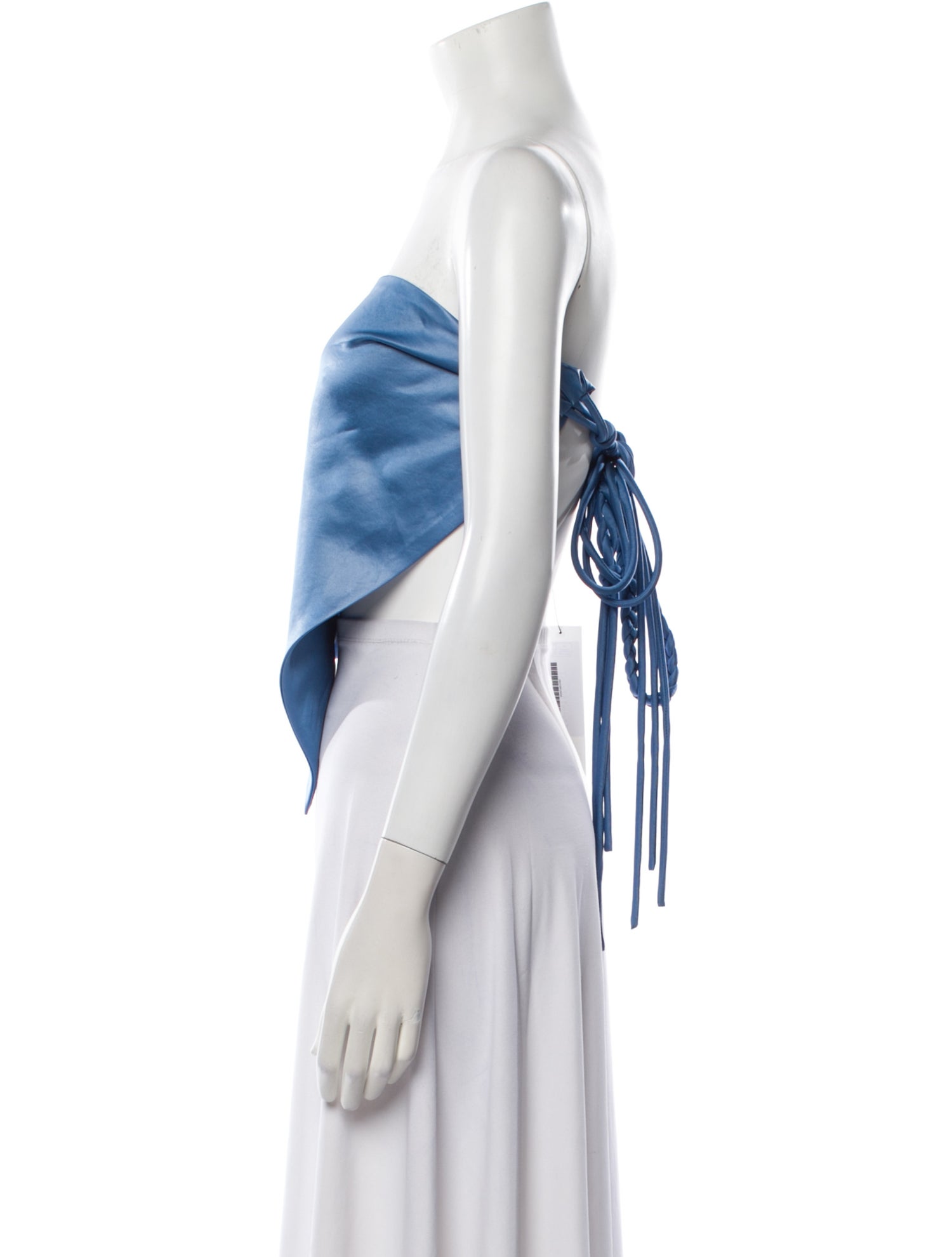 Nanushka Faux Leather Strapless Crop Top