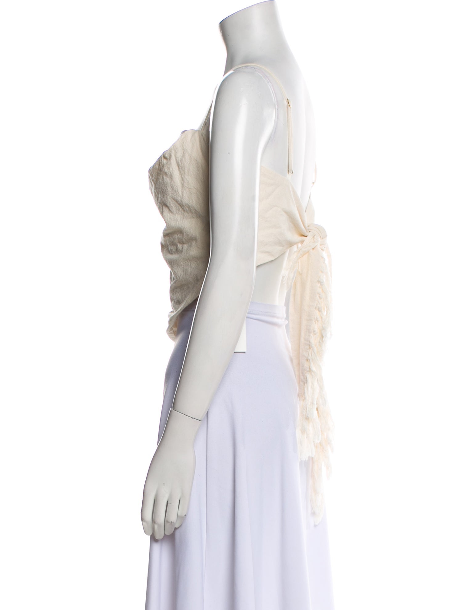 Nanushka Square Neckline Sleeveless Crop Top